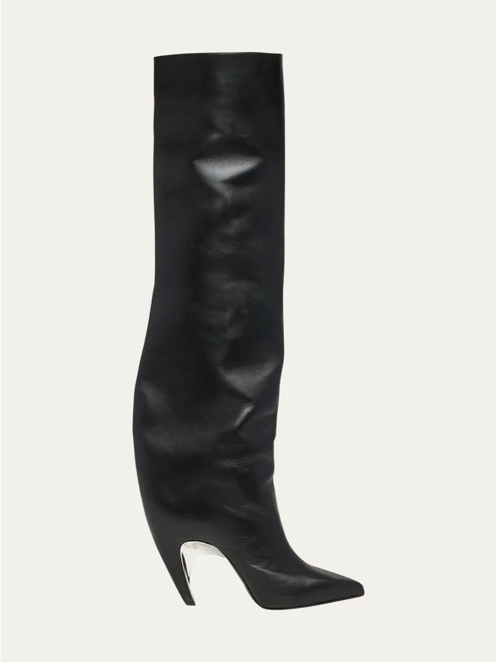 NEW ALEXANDER MCQUEEN Armadillo Leather Over-The-Knee Boots SZ 7.5